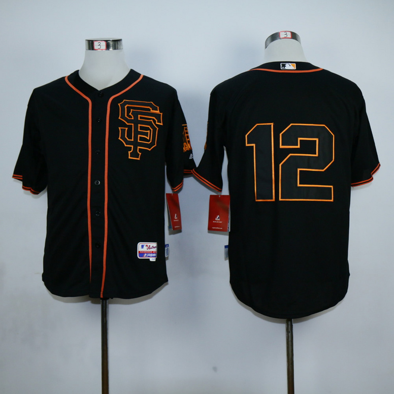 Men San Francisco Giants 12 Panik Black MLB Jerseys